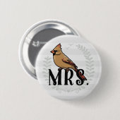 Mevrouw Cardinaal Mr. en Mrs. Ronde Button 5,7 Cm (Voorkant /achterkant)