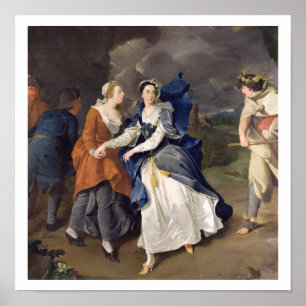 Mevrouw Cibber (1714-66) als Cordelia, 1755 (olie Poster