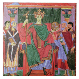 mevrouw Cim.4453 f.42r Heilige Romeinse keizer Ott Tegeltje