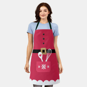 mevrouw claus Apron doet een zakje met spon en whi Schort