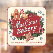 Mevrouw, Claus Bakery  Raamsticker (Vel 2)