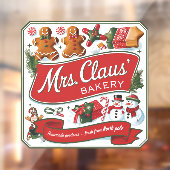 Mevrouw Claus, bakkerij Kerstmis Raamsticker (Vel 2)