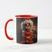 Mevrouw Claus in een breijurk Mok (Links)