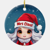 Mevrouw Claus 🤶🎄 Keramisch Ornament (Achterkant)
