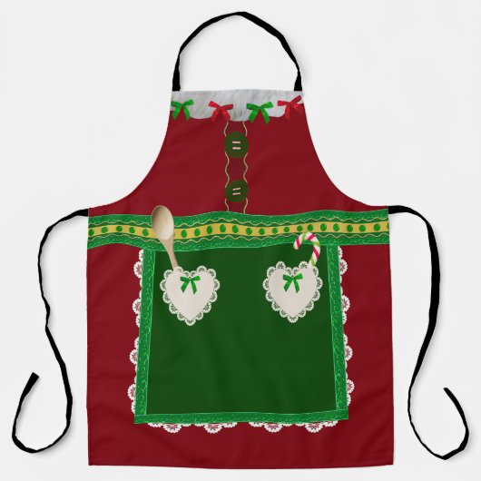 Mevrouw Claus Kerstmis Apron Schort (Voorkant)