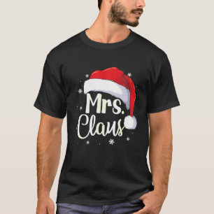 Mevrouw Claus kerstparen die met zijn en haar P ov T-shirt