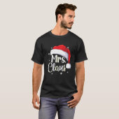 Mevrouw Claus kerstparen die met zijn en haar P ov T-shirt (Voorkant volledig)