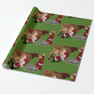 mevrouw claus koe , mevrouw kerry kerst santa cadeaupapier