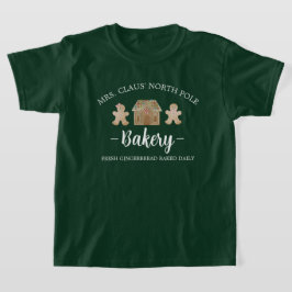 Mevrouw Claus North Pole Gingerbrood Kerst van bak T-shirt