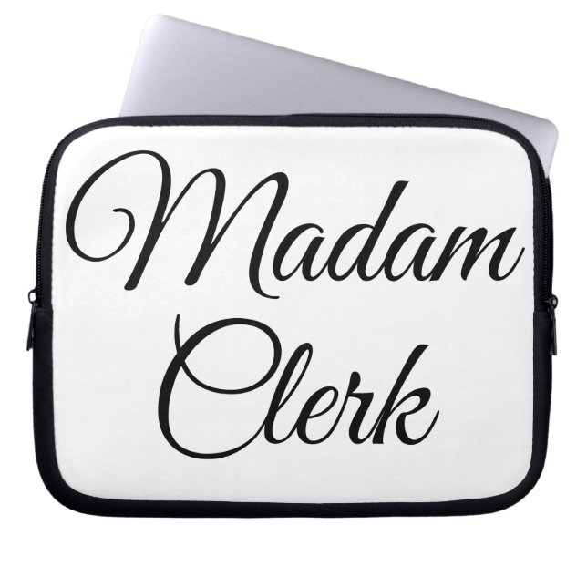 Mevrouw Clerk Laptop Sleeve (Voorkant)
