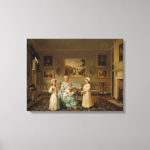 Mevrouw Congreve en haar kinderen Canvas Afdruk