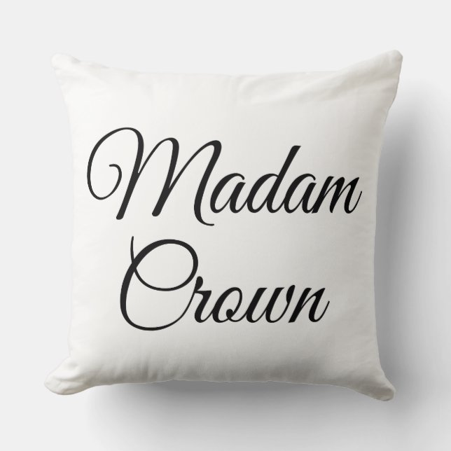 Mevrouw Crown Kussen (Voorkant)