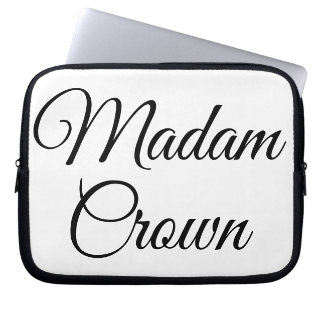 Mevrouw Crown Laptop Sleeve (Voorkant)