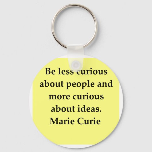 Mevrouw Curie citaat Sleutelhanger (Voorkant)