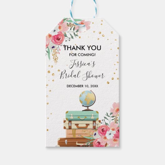 Mevrouw, dank u labels Vrijgezellenfeest Reizen Cadeaulabel (Voorkant)