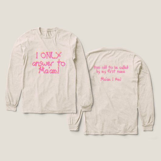 Mevrouw, dat ben ik Tri-Blend shirt (Voorkant /achterkant)