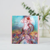 Mevrouw de POMPADOUR , Chique goudkleurig verkleed Kaart (Staand voorkant)