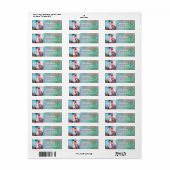 Mevrouw de POMPADOUR ,Roze Teal Blauw Etiket (Full Sheet)