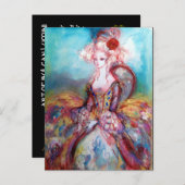 MEVROUW DE POMPADOUR UITNODIGING BRIEFKAART (Voorkant / Achterkant)