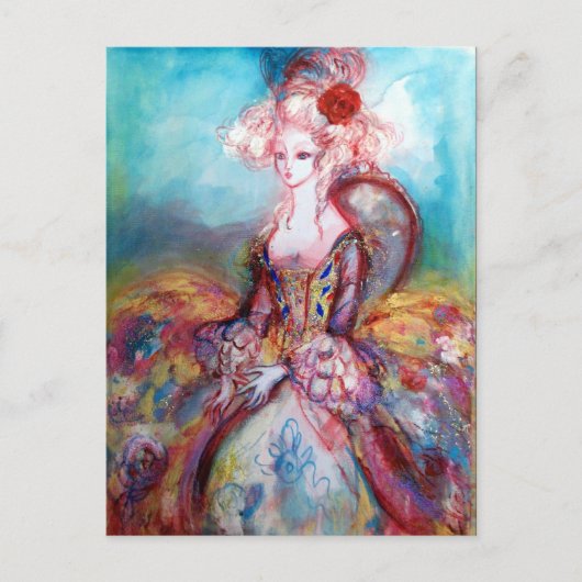 MEVROUW DE POMPADOUR UITNODIGING BRIEFKAART (Voorkant)