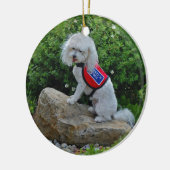 mevrouw Dolly MaltiPoo Keramisch Ornament (Links)