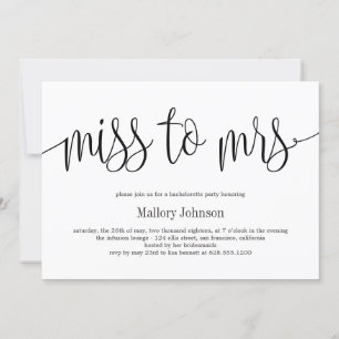 Mevrouw EDITABLE COLOR Bachelorette Party Feestdagenkaart