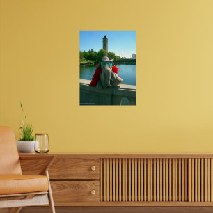 Mevrouw Ella in het park Poster