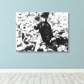 Mevrouw Emmeline Pankhurst richt zich tot een krui Canvas Afdruk (Insitu (Houten vloer))