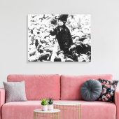 Mevrouw Emmeline Pankhurst richt zich tot een krui Canvas Afdruk (Insitu (Woonkamer))