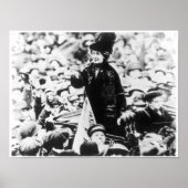 Mevrouw Emmeline Pankhurst richt zich tot een krui Poster (Voorkant)