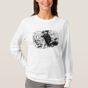 Mevrouw Emmeline Pankhurst richt zich tot een krui T-shirt