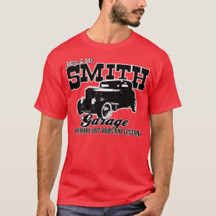 Mevrouw en de heer Smith Hot-Rod Garage T-shirt
