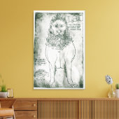 Mevrouw Fr 19093 fol.24v Lion en Porcupine Canvas Afdruk (Insitu (Woonkamer))