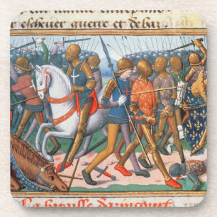 Mevrouw Fr 5054 f.11 The Battle of Agincourt, 1415 Drankjes Onderzetter