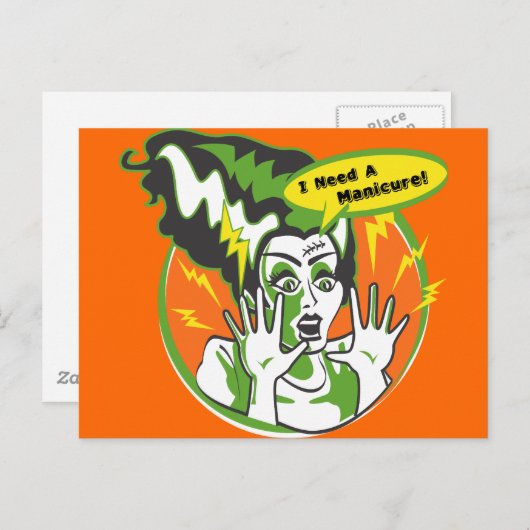 Mevrouw Frankenstein heeft een manicure nodig Briefkaart (Voorkant / Achterkant)