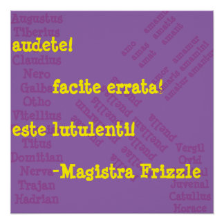 Mevrouw Frizzle in het Latijn Perfect Poster