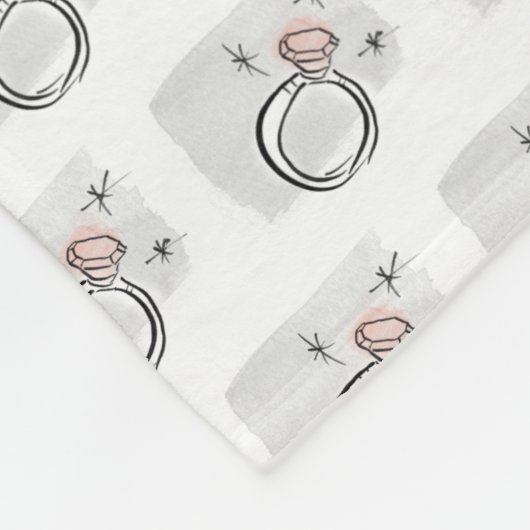 Mevrouw Future Bride Ring Fleece Deken (Hoek)
