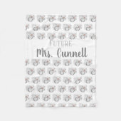 Mevrouw Future Bride Ring Fleece Deken (Voorkant)