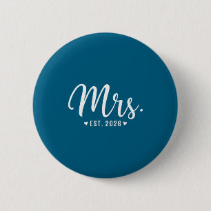 Mevrouw Geschat 2026 Net Getrouwd Ontwerp Ronde Button 5,7 Cm