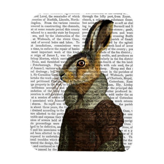 Mevrouw Hare Portrait Magneet (Verticaal)