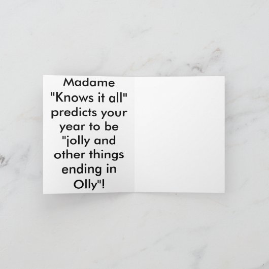 Mevrouw" kent het al" notakaart kaart (Binnen)