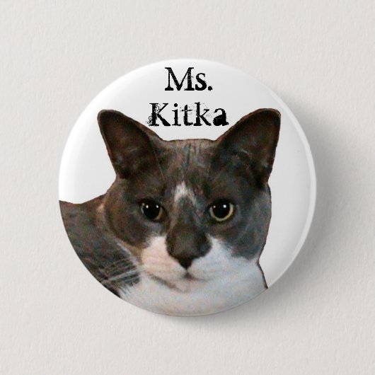 Mevrouw Kitka Pin Ronde Button 5,7 Cm (Voorkant)