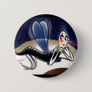  mevrouw Malaria Mosquito Ronde Button 5,7 Cm