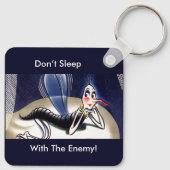 mevrouw Malaria Mosquito Sleutelhanger (Achterkant)