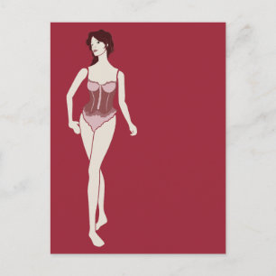 mevrouw mannequin briefkaart