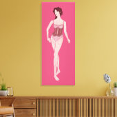 mevrouw mannequin canvas afdruk (Insitu (Woonkamer))