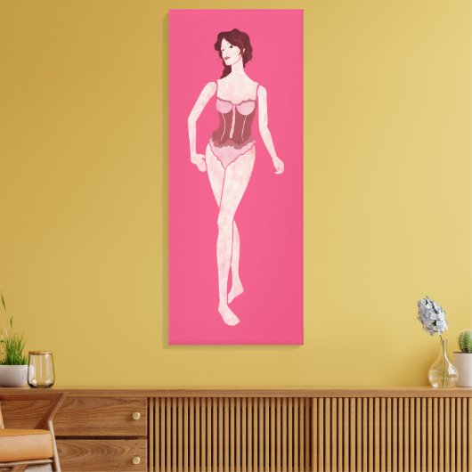 mevrouw mannequin canvas afdruk (Insitu (Woonkamer))