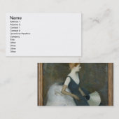 Mevrouw Marthe Letellier zit op een sofa Visitekaartje (Voorkant / Achterkant)