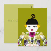 Mevrouw Martzkin Blooming Briefkaart © 2012 M. Mar (Voorkant / Achterkant)