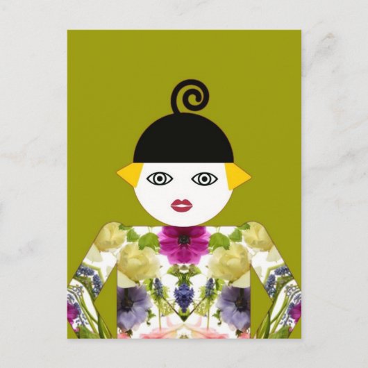 Mevrouw Martzkin Blooming Briefkaart © 2012 M. Mar (Voorkant)